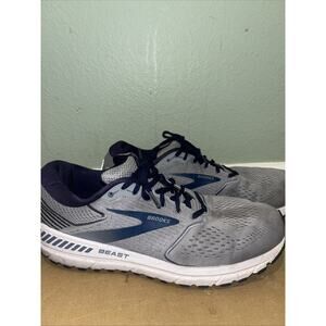Brooks Beast 20 Mens Athletic Running Shoes Size 14 D Gray Blue Extra Wide.